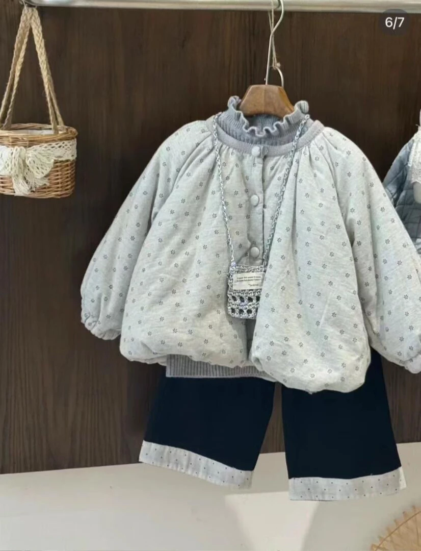 女童2025新款洋气超好看森系秋装女孩棉服