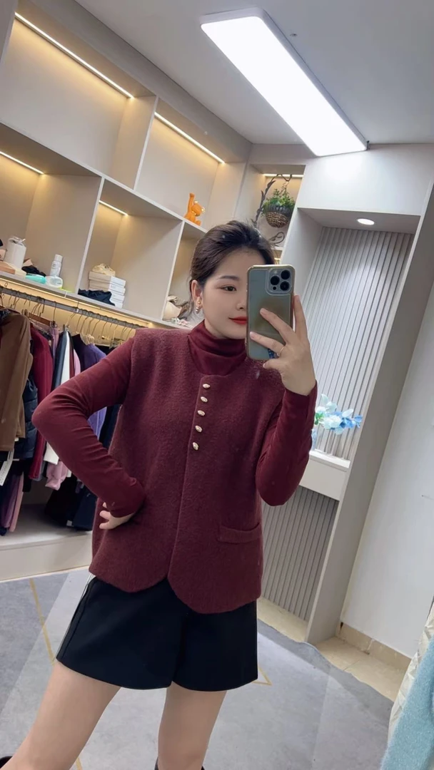 冬款法式小香风气质百搭坎肩马甲2367