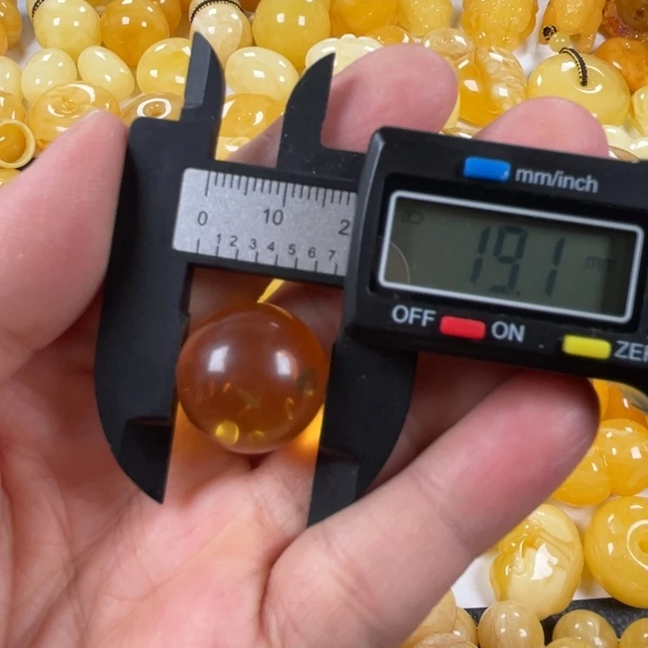 裸石蜜蜡未镶嵌蜜蜡圆珠