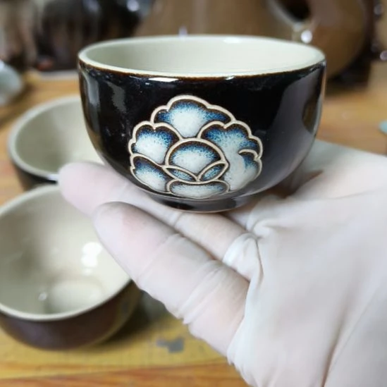 瓷片磁州窑五厂盘碗壶杯有瑕疵