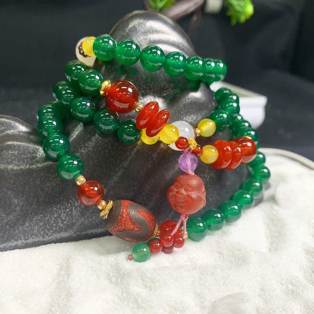 【珠宝一姐】绿水晶珠链 2412220603（一件/多样性发货）