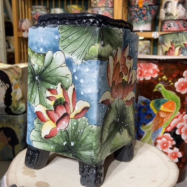 红陶景德镇艺术手绘作品