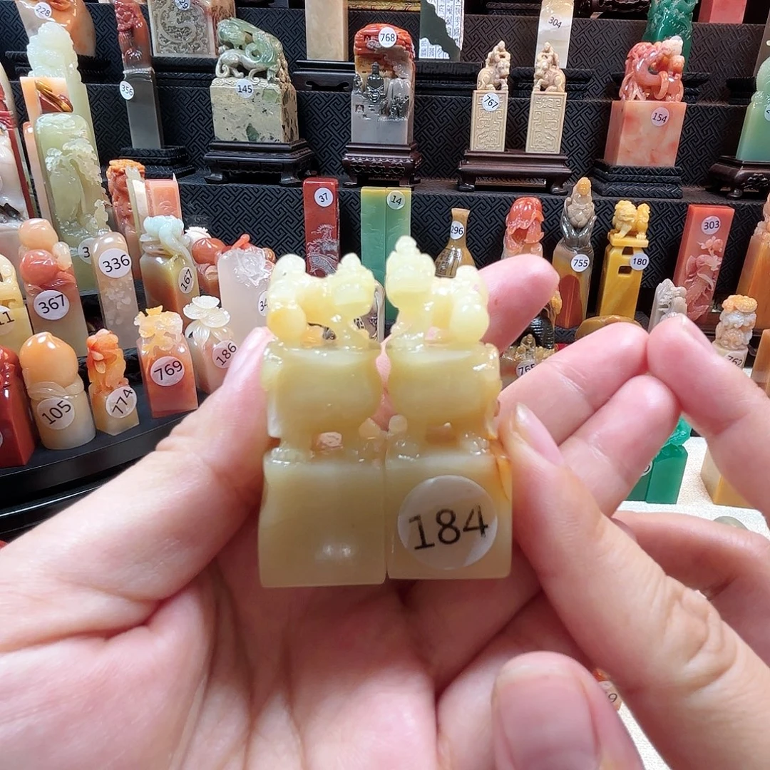 寿山石其他貔貅印章对章