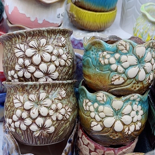 多肉绿植陶瓷花盆9.9包邮