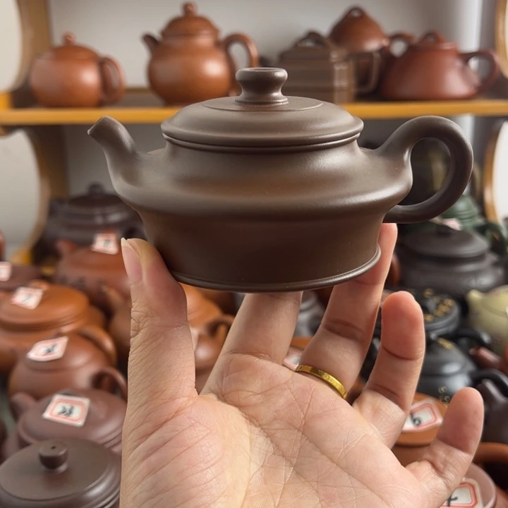 茶壶紫砂120cc紫泥半手
