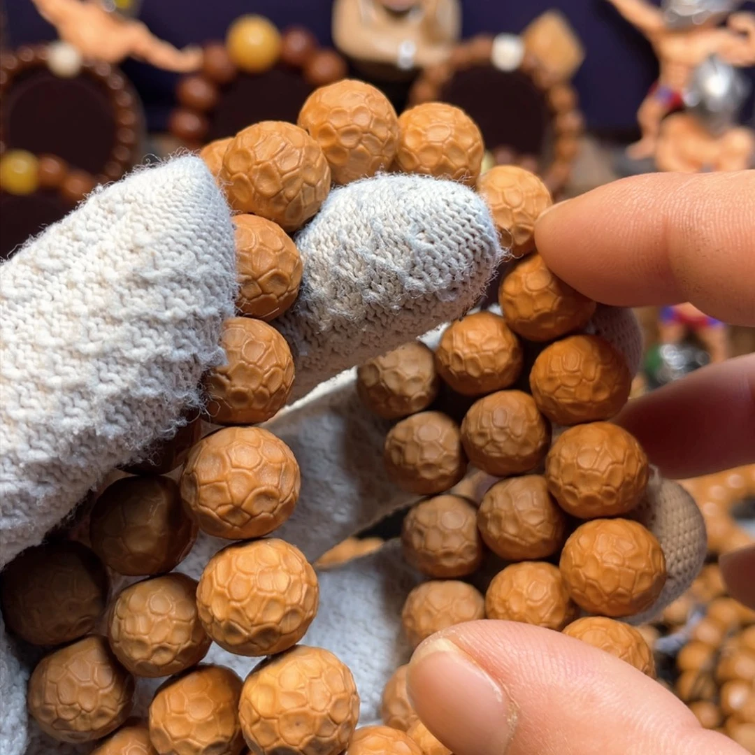 猴头核桃手串微瑕荔枝纹