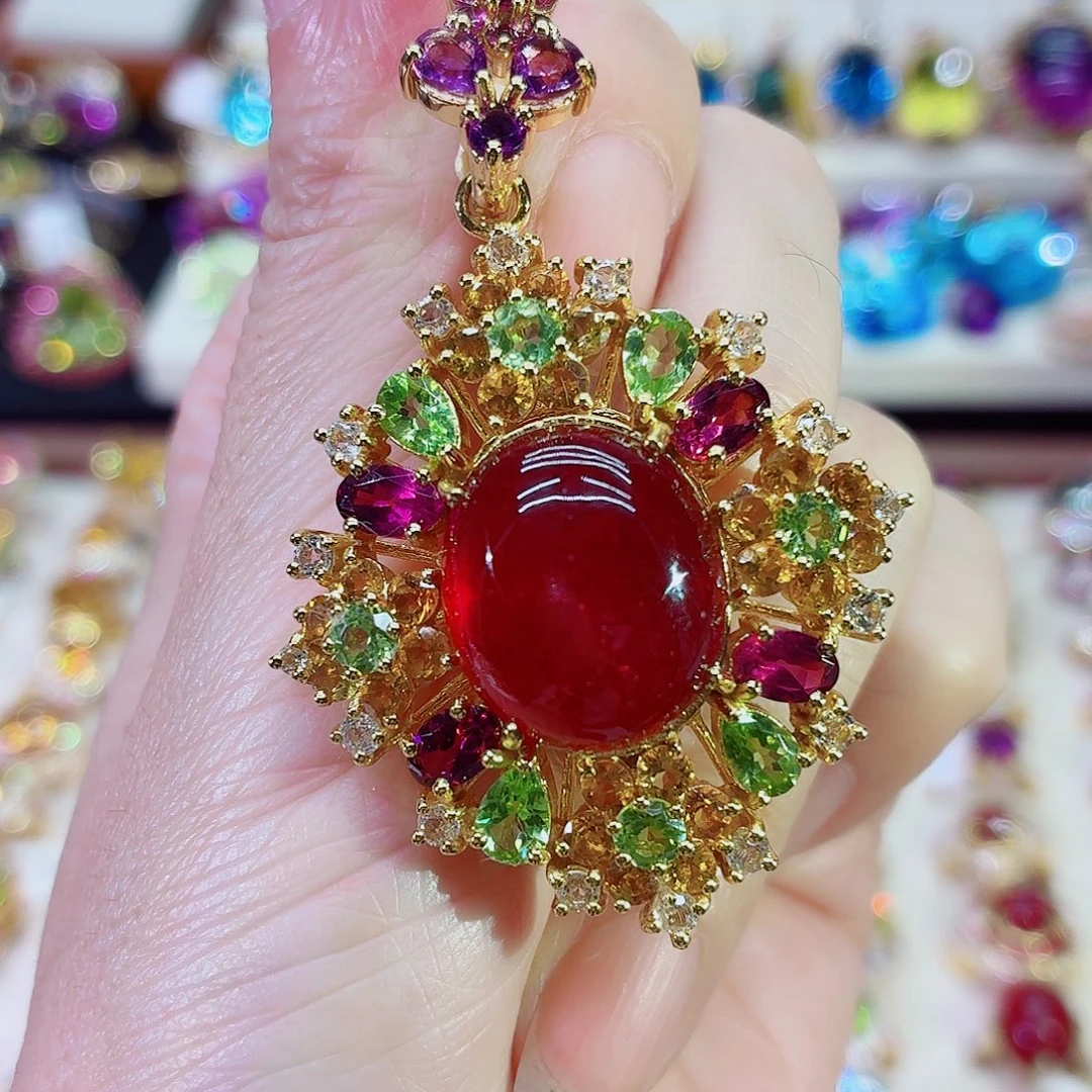 容***36克拉 红宝石吊坠红宝石（处理）