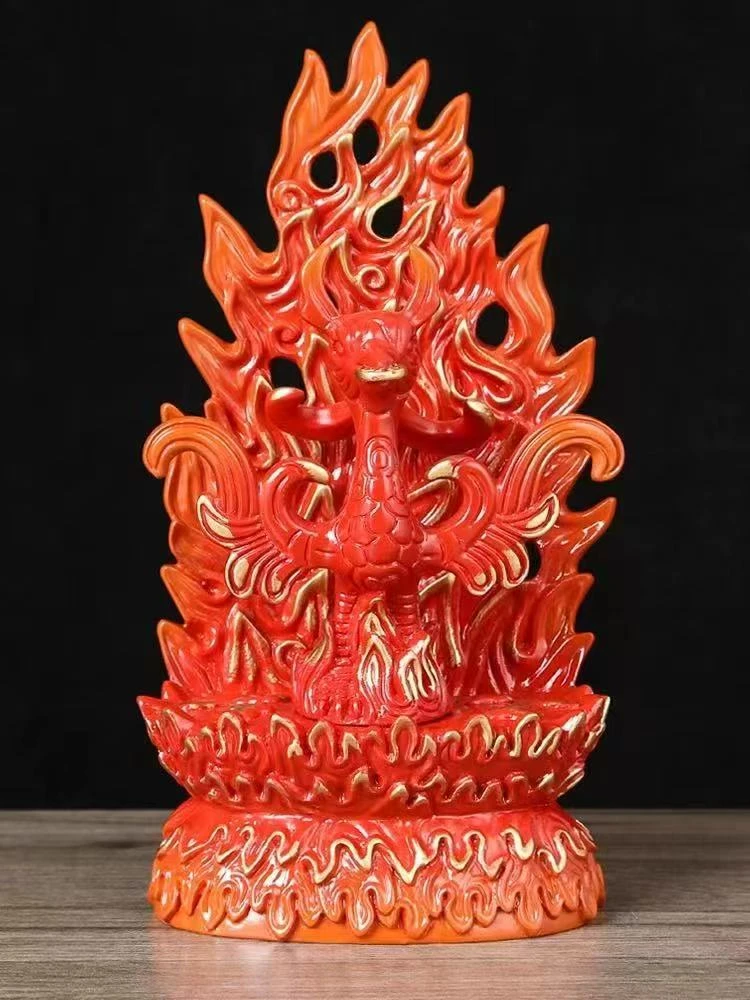 祥瑞火凤火红摆件