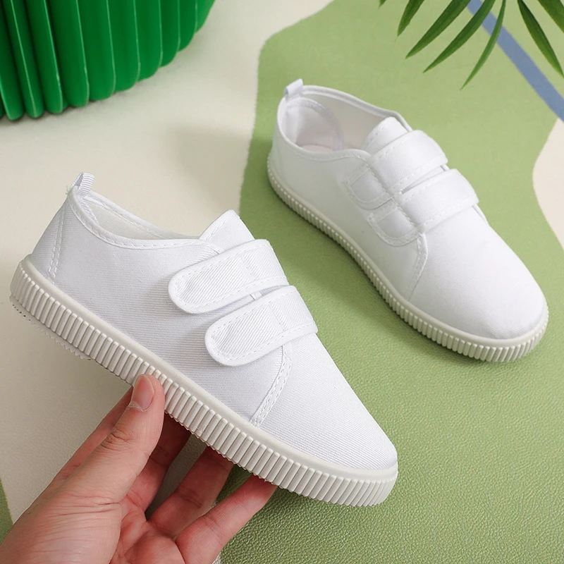 幼儿园表演鞋白色童鞋纯白色舞蹈鞋老师指定宝宝鞋小学生男童女童