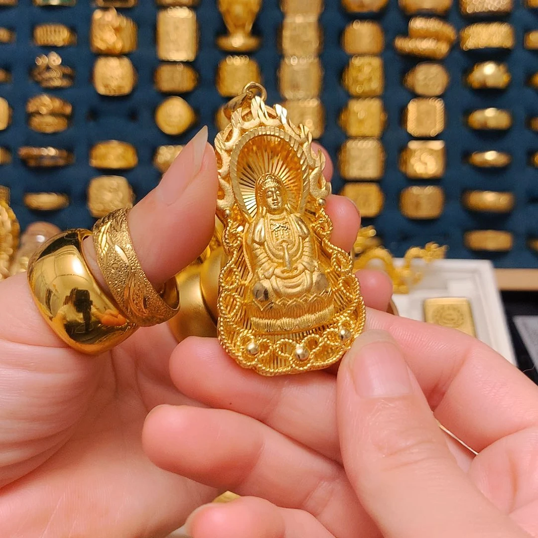 铜合金无๓****观音吊坠