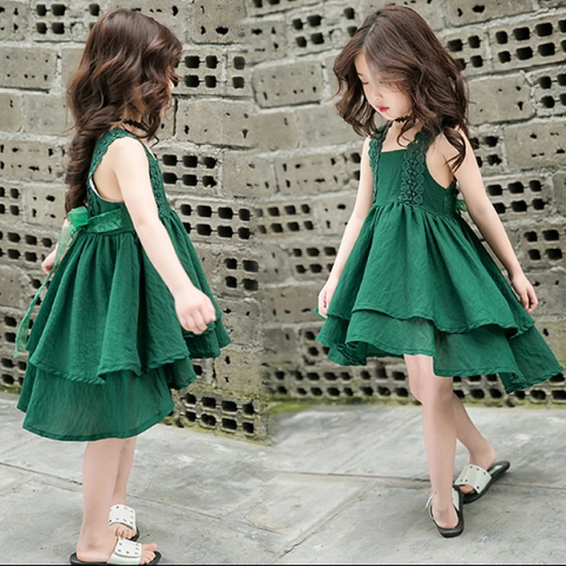 童装女童2019夏装新款吊带连衣裙宝宝夏天洋气裙子时髦公主裙潮衣