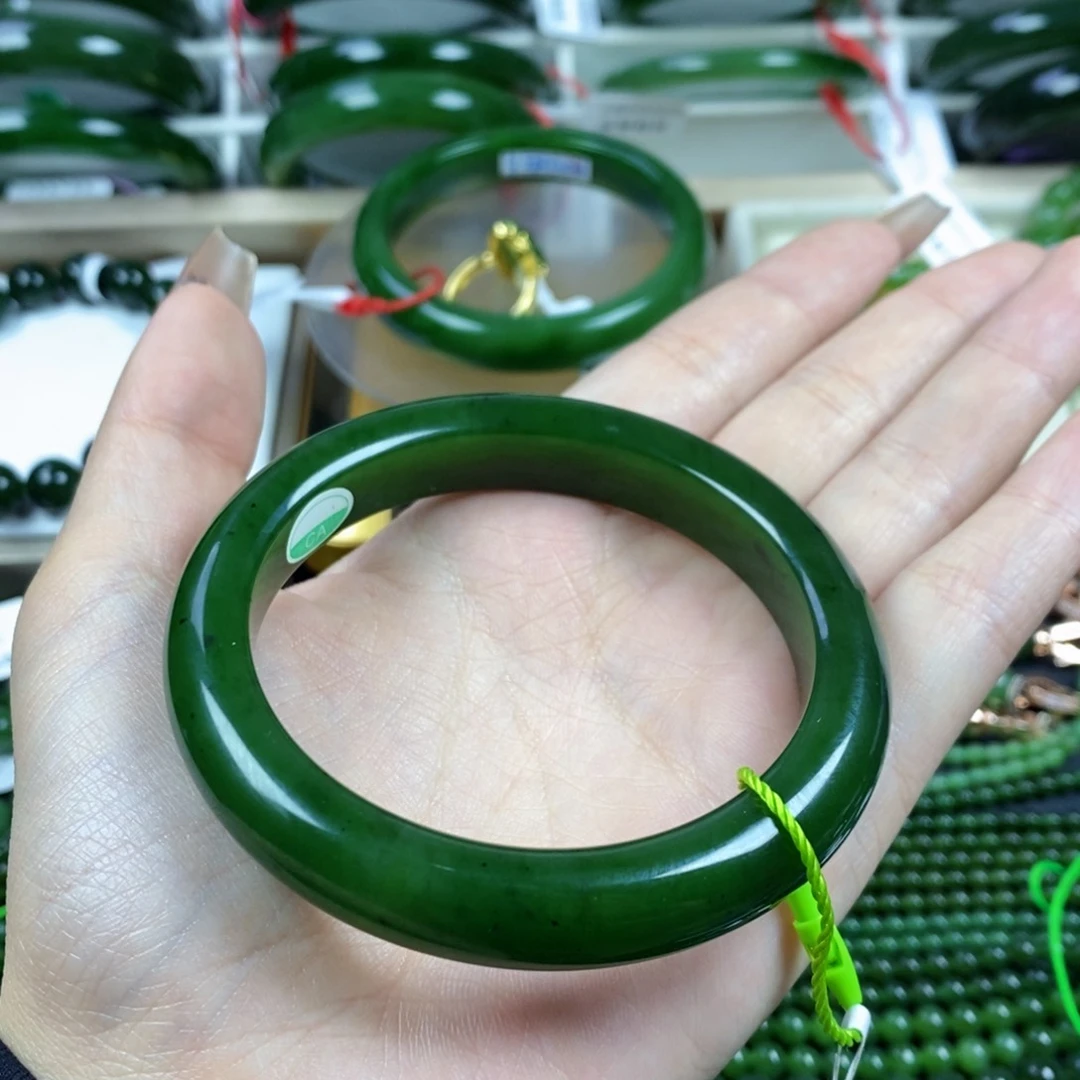 和田玉（碧玉）手镯未镶嵌59