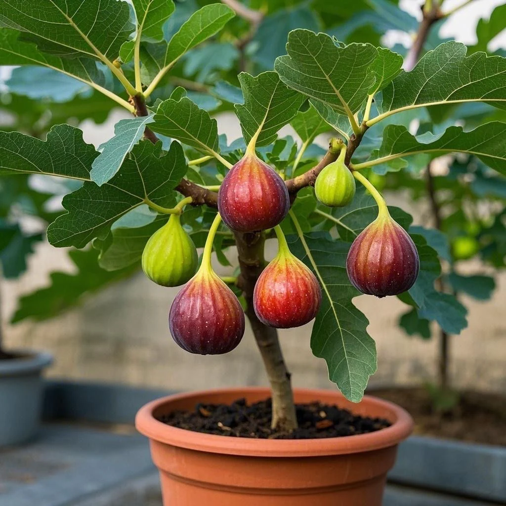 特大蜜桃无花果树苗带土带叶当年结果