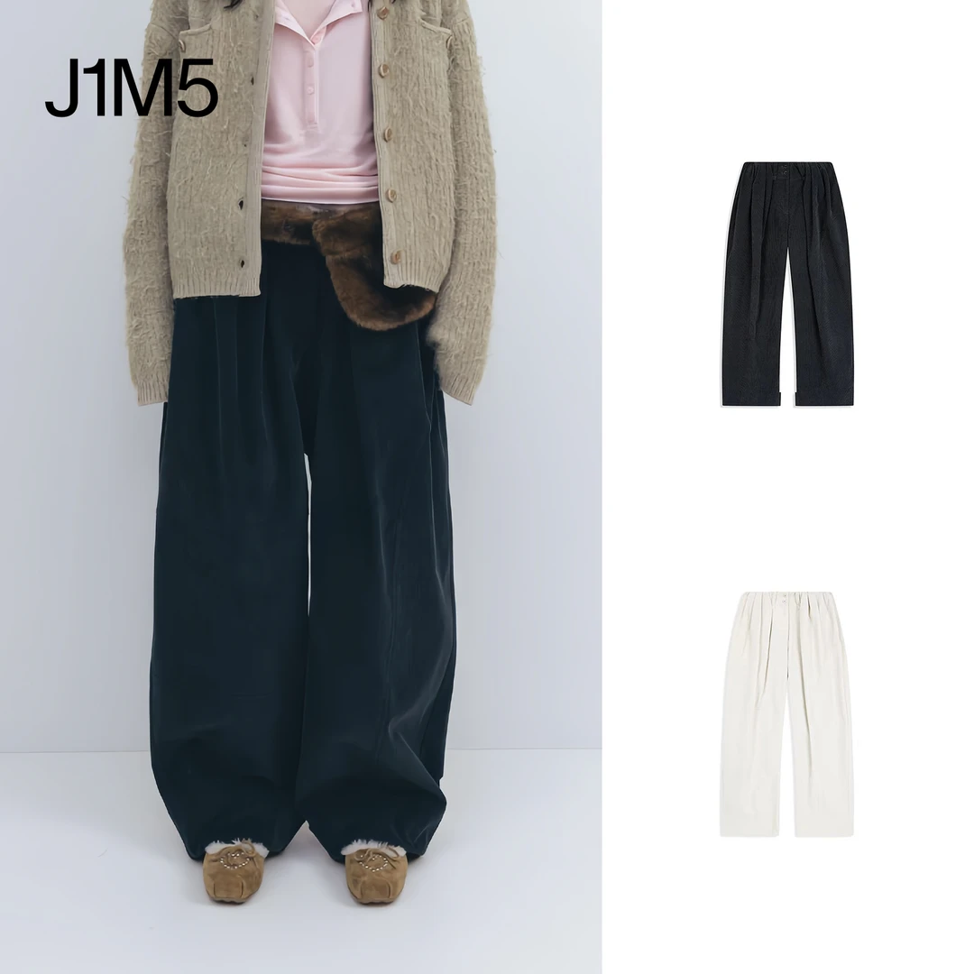 J1M5买手店 OPEN YY  25秋冬 灯芯绒全褶长裤 设计师品牌