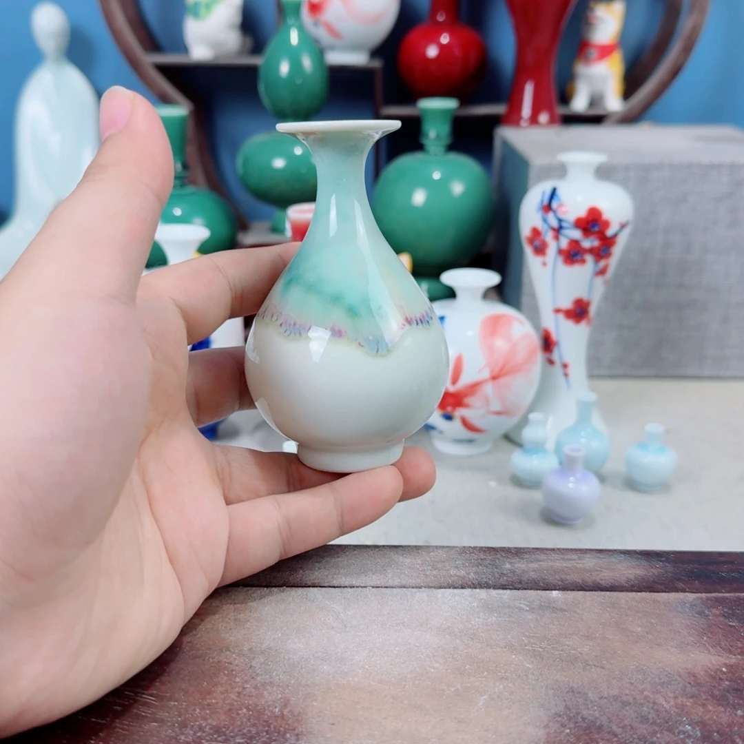 陶瓷手工小花器摆件
