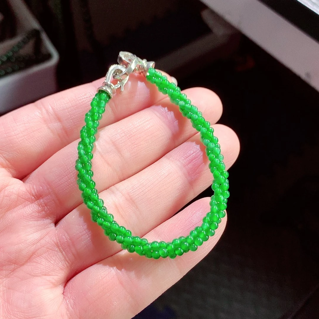 翡翠手链未镶嵌天然翡翠手链未镶嵌