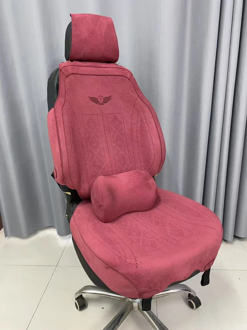 2025款高档拉姆斯翻毛皮马鞍垫加侧包围汽车坐垫四季通用坐垫套