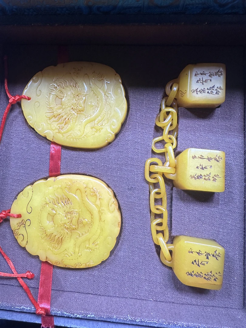 特色摆件家居摆件三连印套装F-21