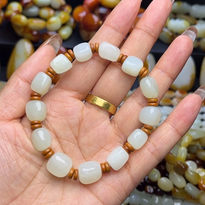 和田玉未镶嵌手链