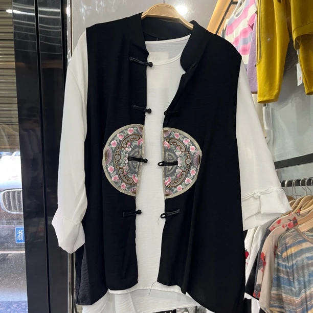 9208大码国风两件套T恤