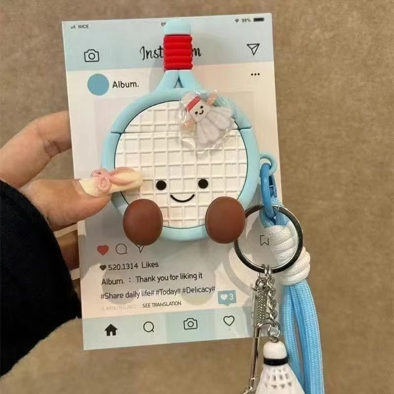 羽毛球拍适用AirPods4代耳机壳苹果23代蓝牙耳机套AirPodspro2代