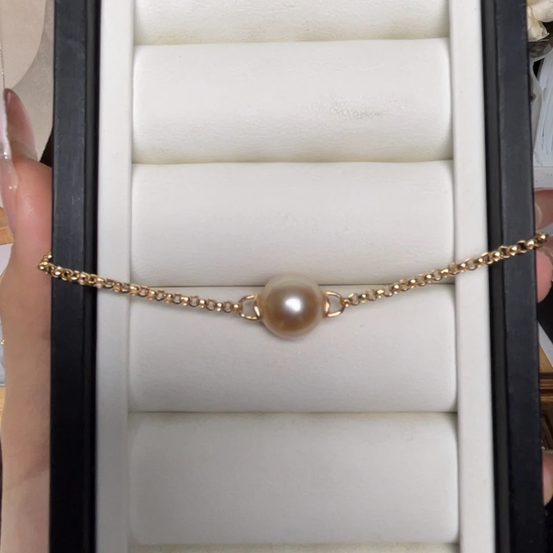 海水珍珠手链银S925镶嵌
