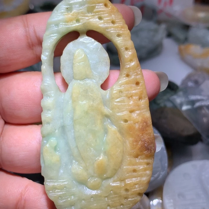 翡翠未镶嵌颈饰保真天然A货翡翠
