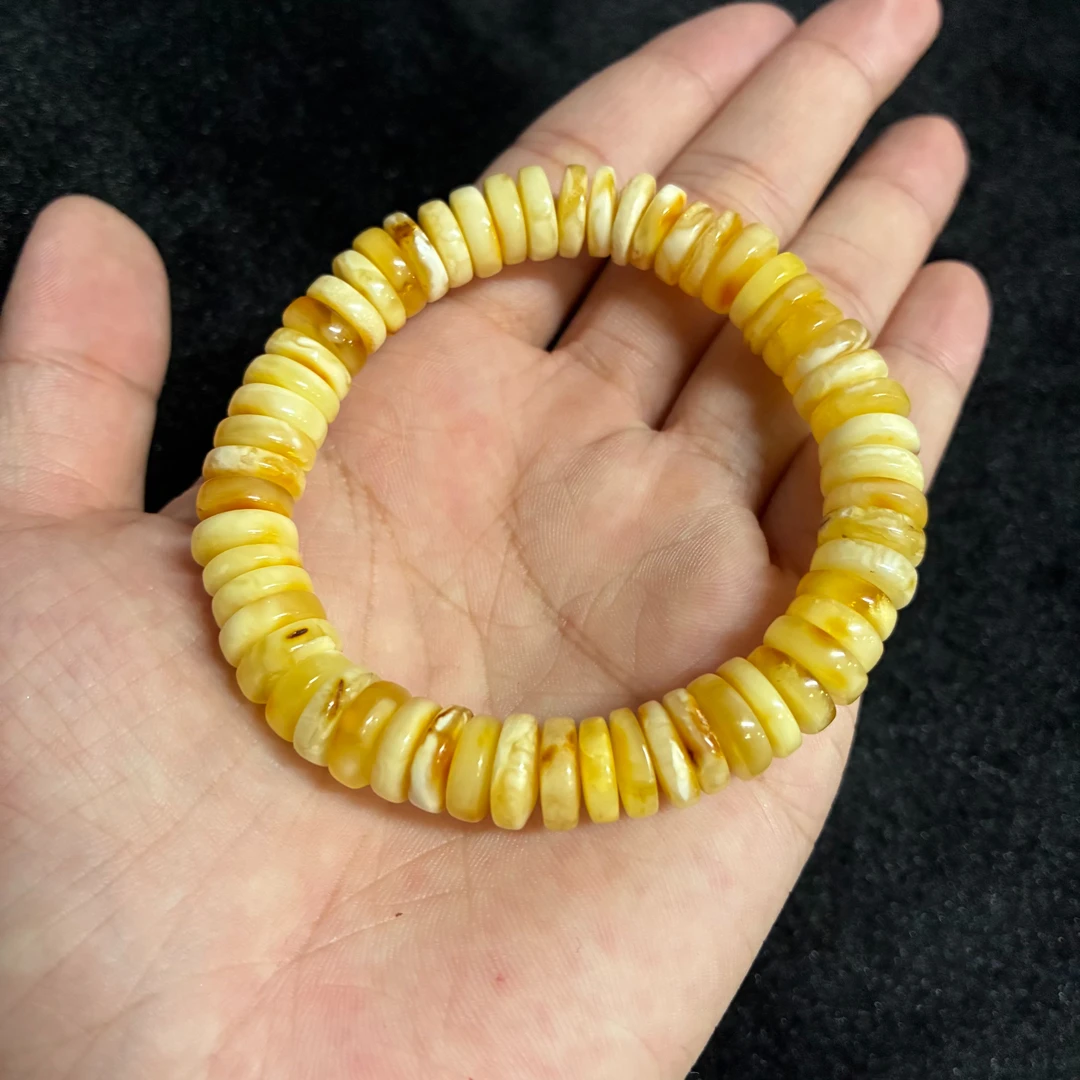 蜜蜡手串【小北质检】ZJH242Z26多样性发一