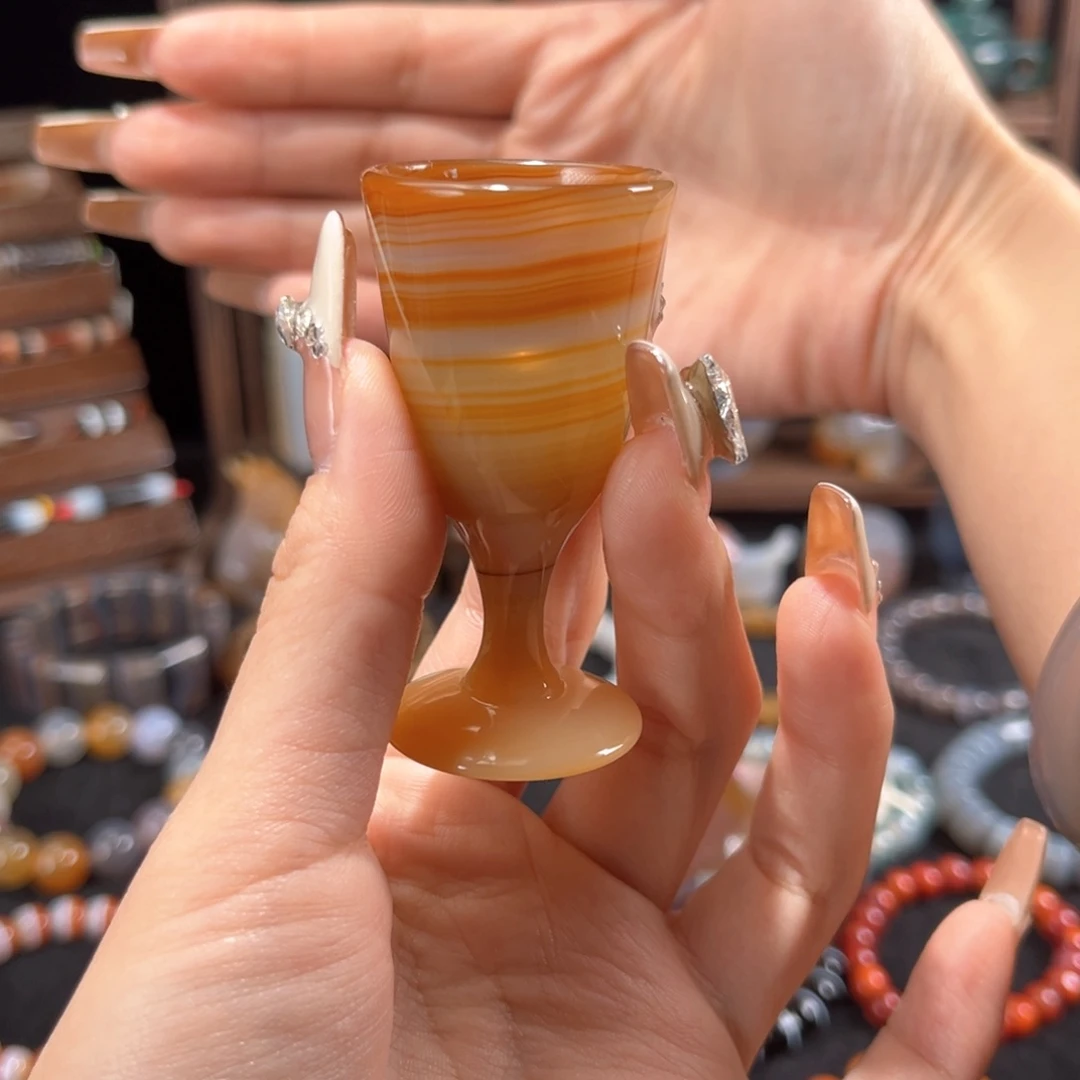 玛瑙/玉髓茶器未镶嵌༺****༻