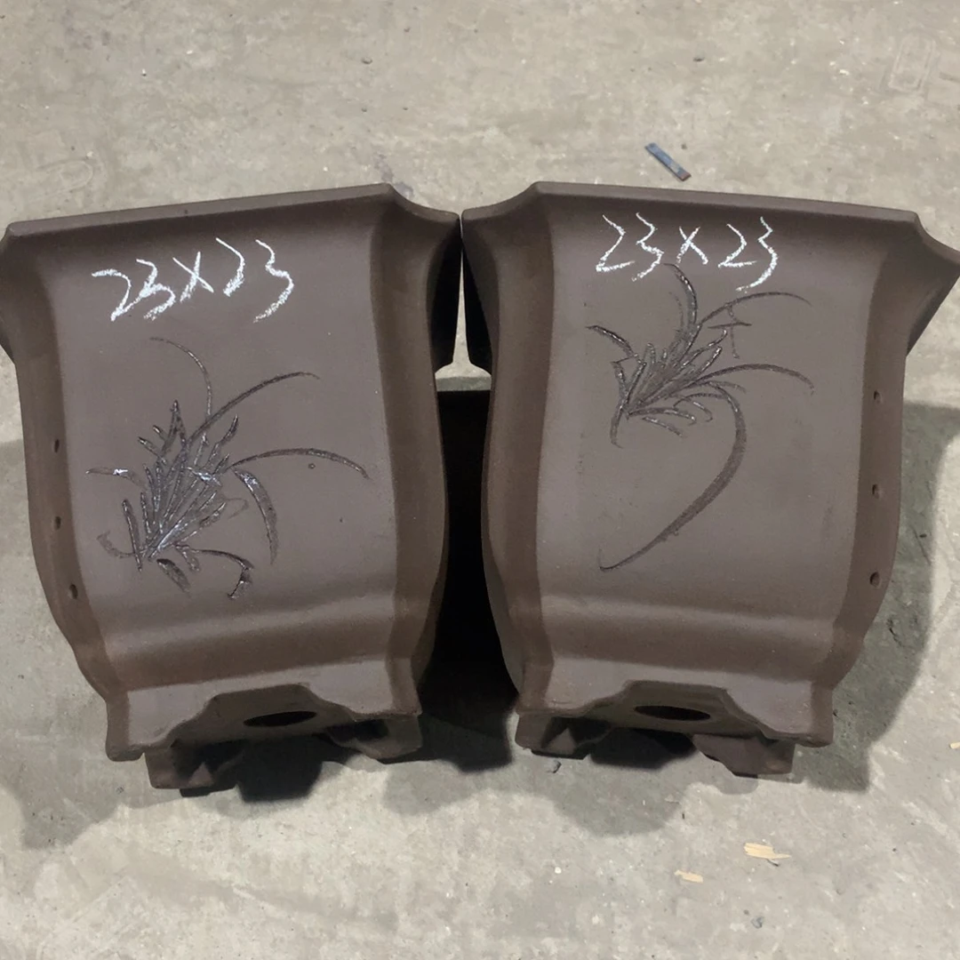 紫砂宜兴紫砂花盆，现货发