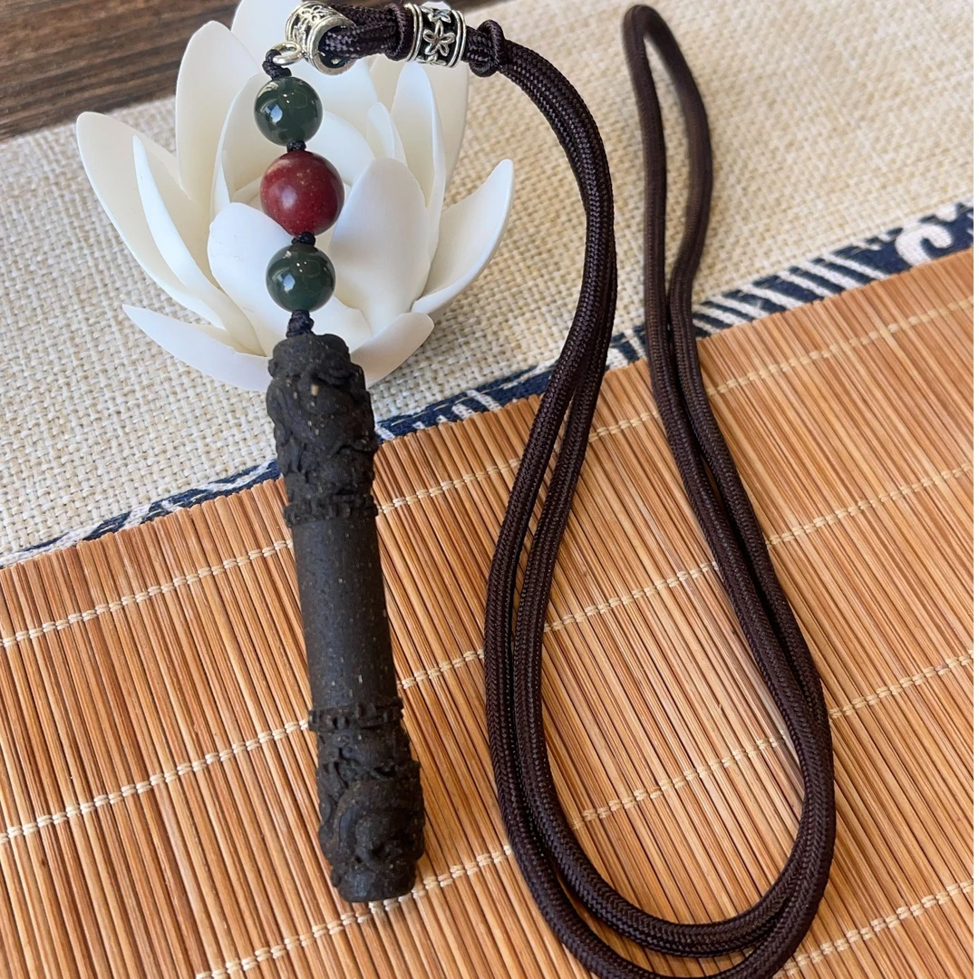 【龙凤如意柱】天然古法合香珠手工制作非遗技艺 脖挂文玩