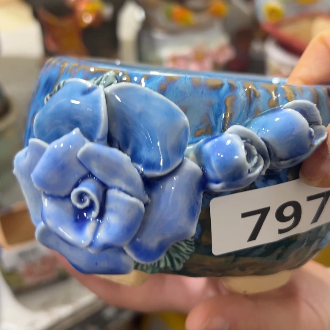 瑕疵797 满20米秒退拉黑花盆