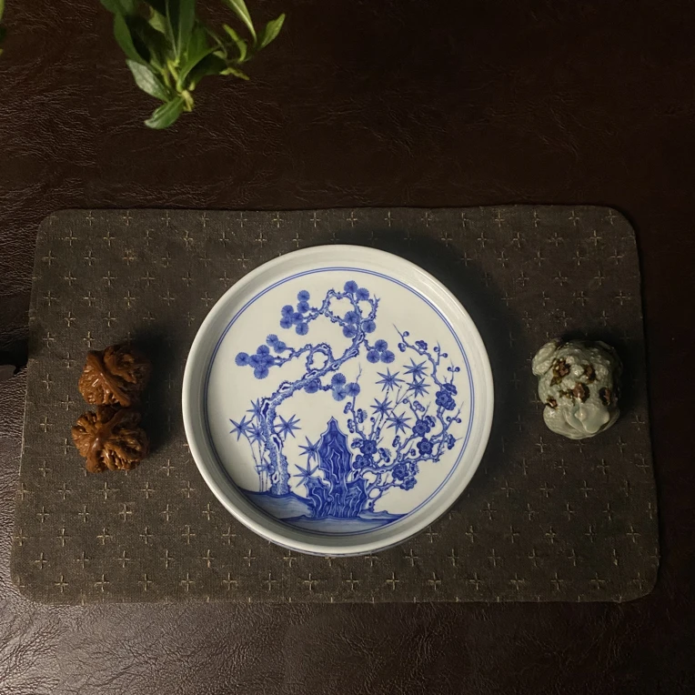 仿明清官窑 青花松竹梅壶承 非遗传承人 振鹭堂