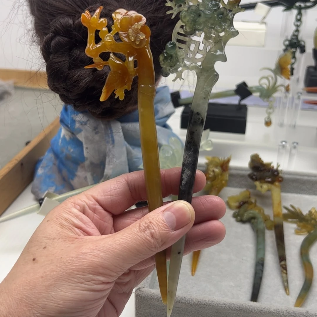 未镶嵌岫玉福利发簪用****2