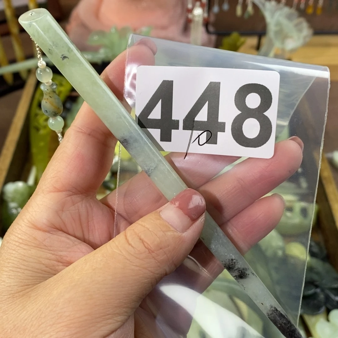 蛇纹石玉玉簪合金神***生