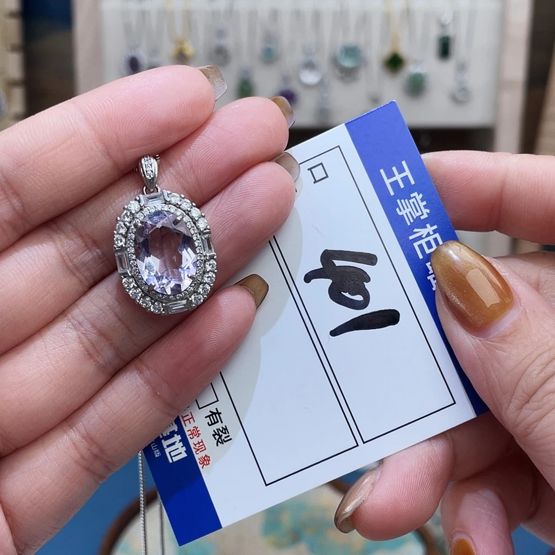 颈饰银S925镶嵌水晶