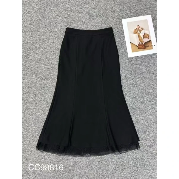 KIKI严选：98816-YER家欧洲站南油春夏蕾丝显瘦鱼尾裙半身裙