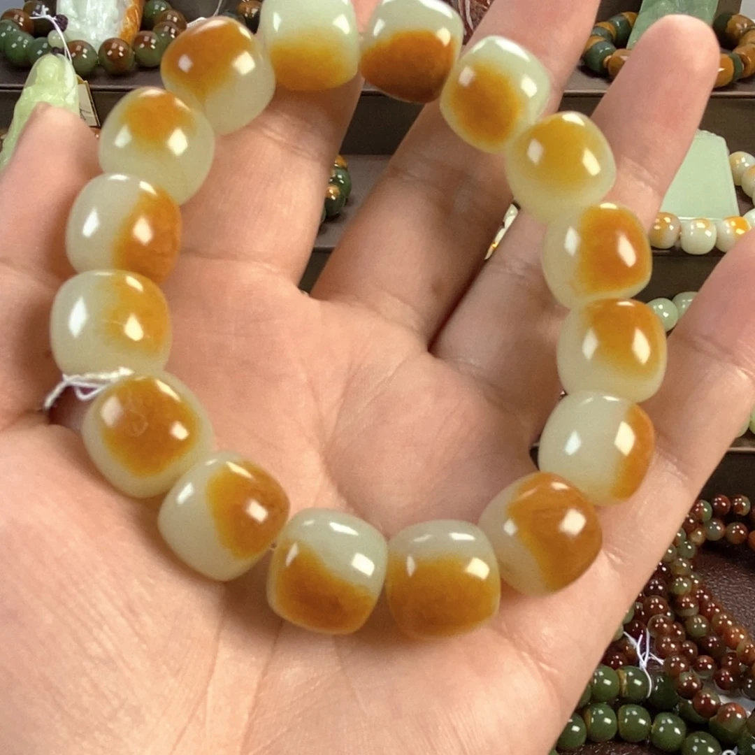 用***鱼手串未镶嵌透闪石质玉