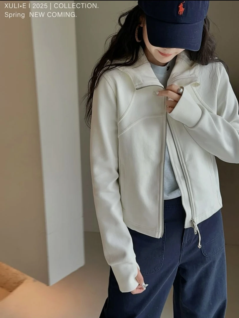 XULI'S EPOCH净色鱼骨运动风拉链帽外套·发回来小黑屋·217-1249