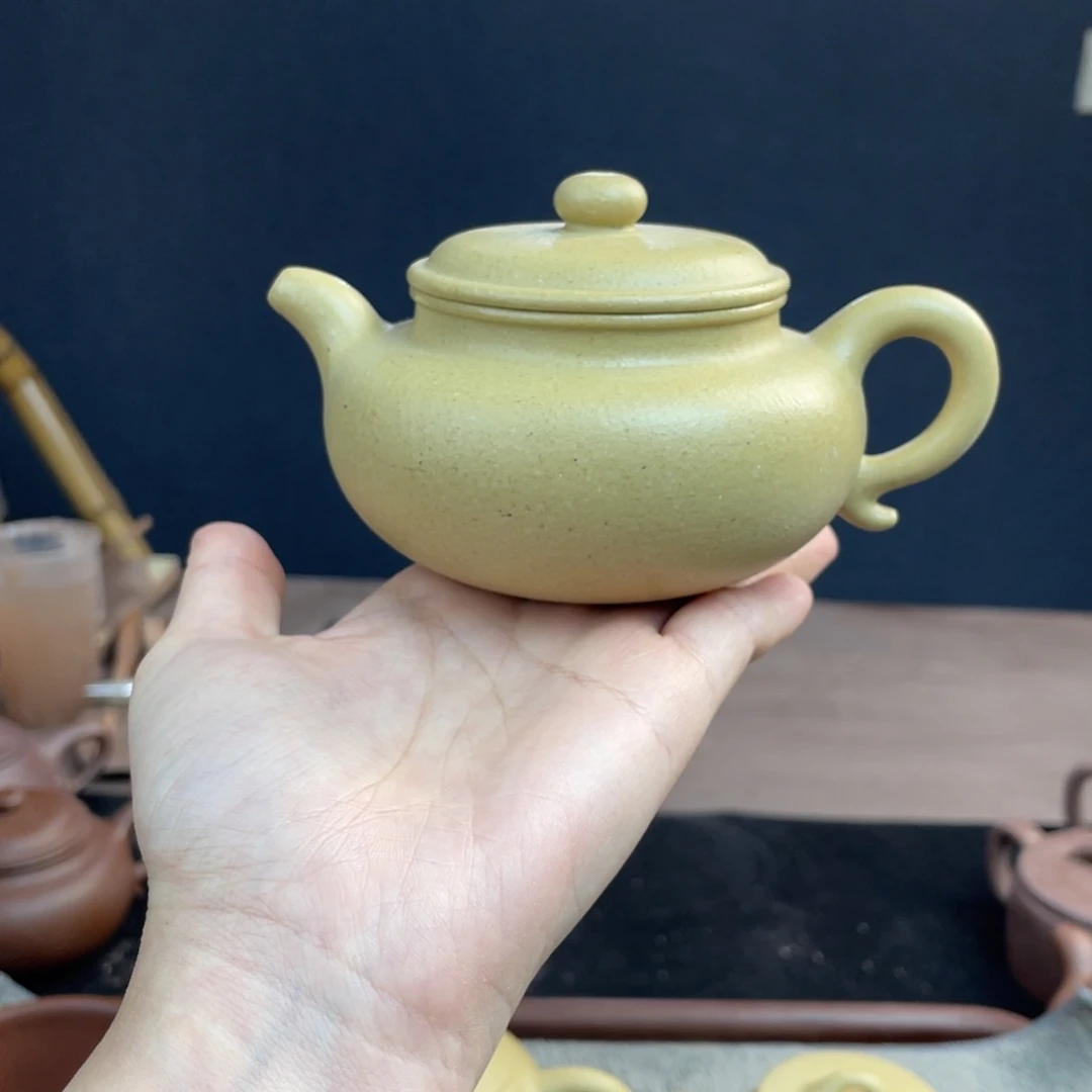 紫砂茶壶微瑕全手工本绿仿古200cc