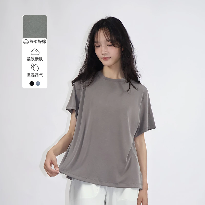 lulu Softstreme女士垂坠感超宽松款显瘦正肩短袖T恤C171