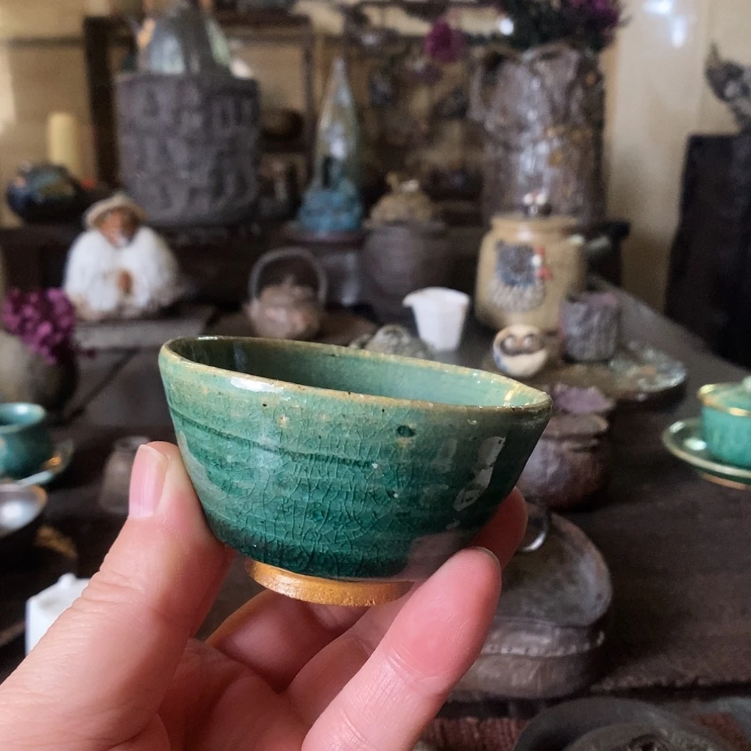 手工制作柴烧茶具