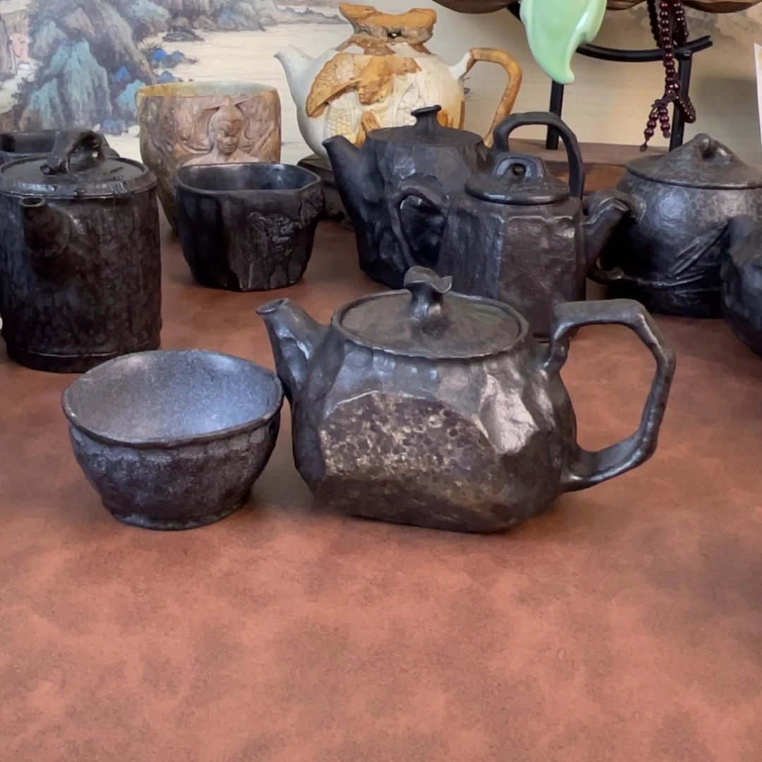 幸*福冰碛岩原皮随形壶