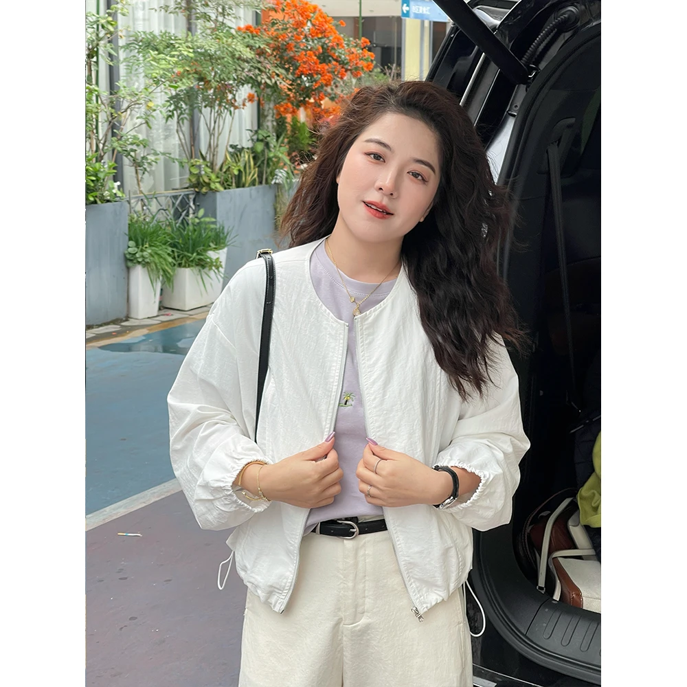 WenWen小个子2025春季新款休闲百搭韩版短外套薄款宽松2512