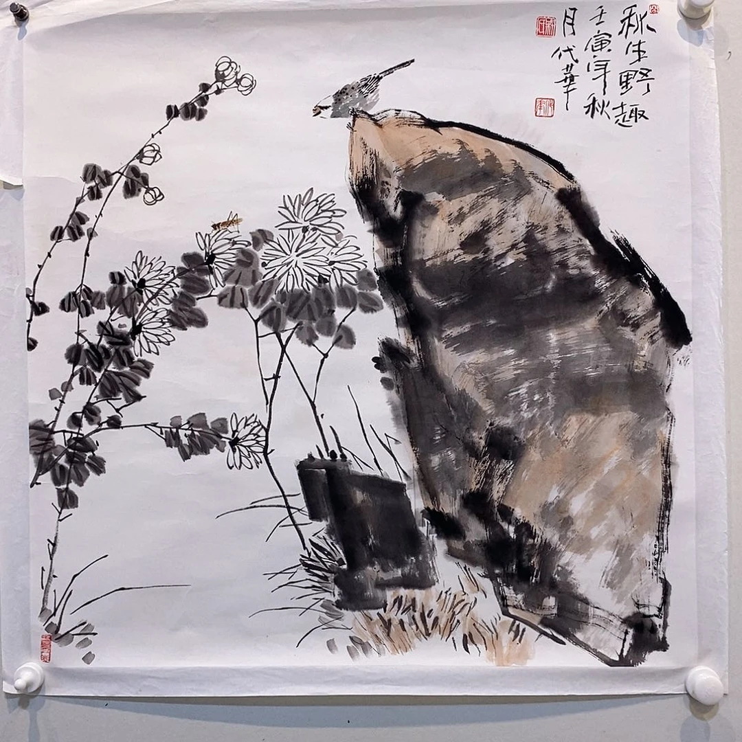 国画戚代华老师纯手绘花鸟