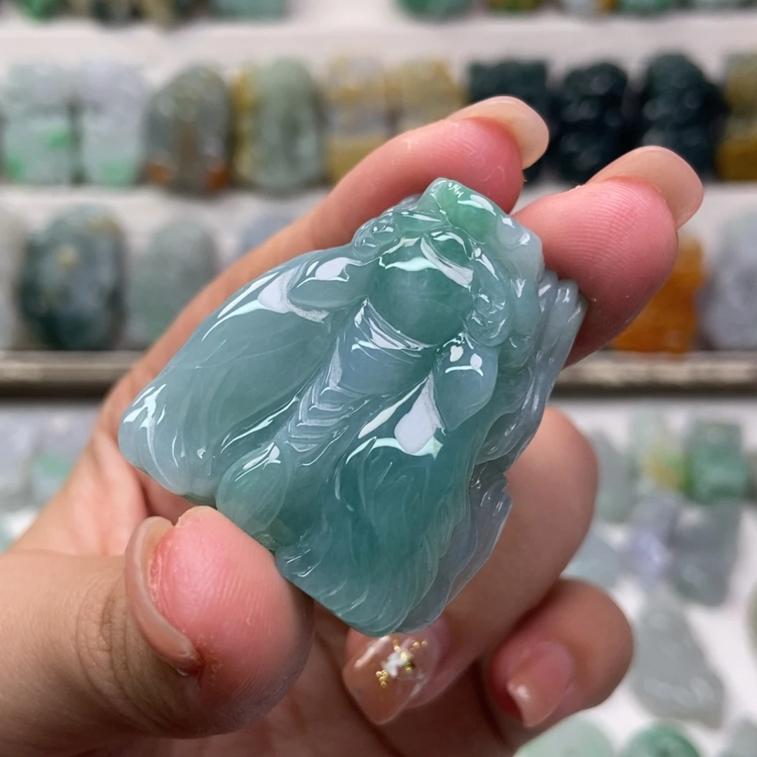 翡翠未镶嵌吊坠(赠链)