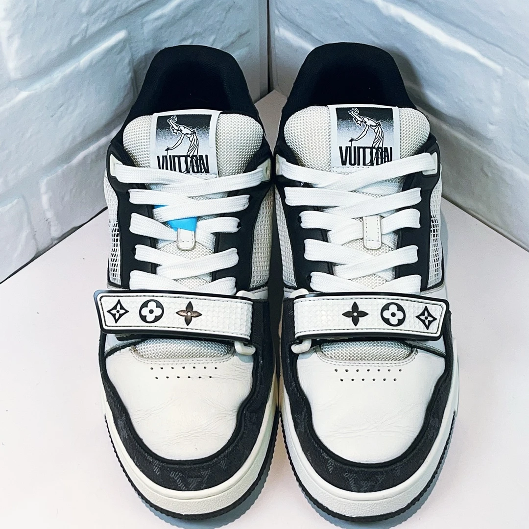 95新 LouisVuitton/路易威登 trainer 黑白魔术贴欧码6.5码40.5码