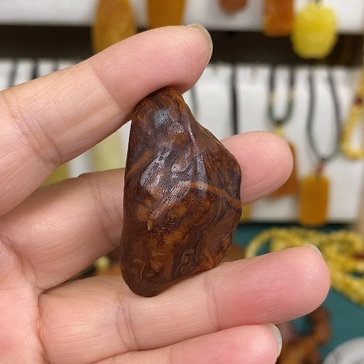 想***光蜜蜡未镶嵌珠宝奇石吊坠