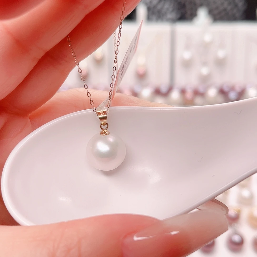 淡水珍珠吊坠(不含链)银S925镶嵌