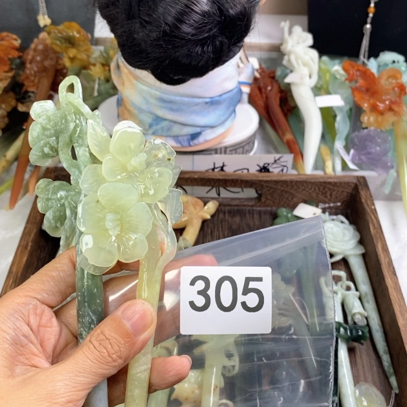 【闪购商品】岫玉发饰未镶嵌等****)